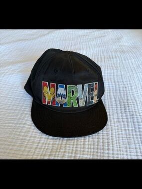Marvel Kids Black Snapback Hat - Character Logo